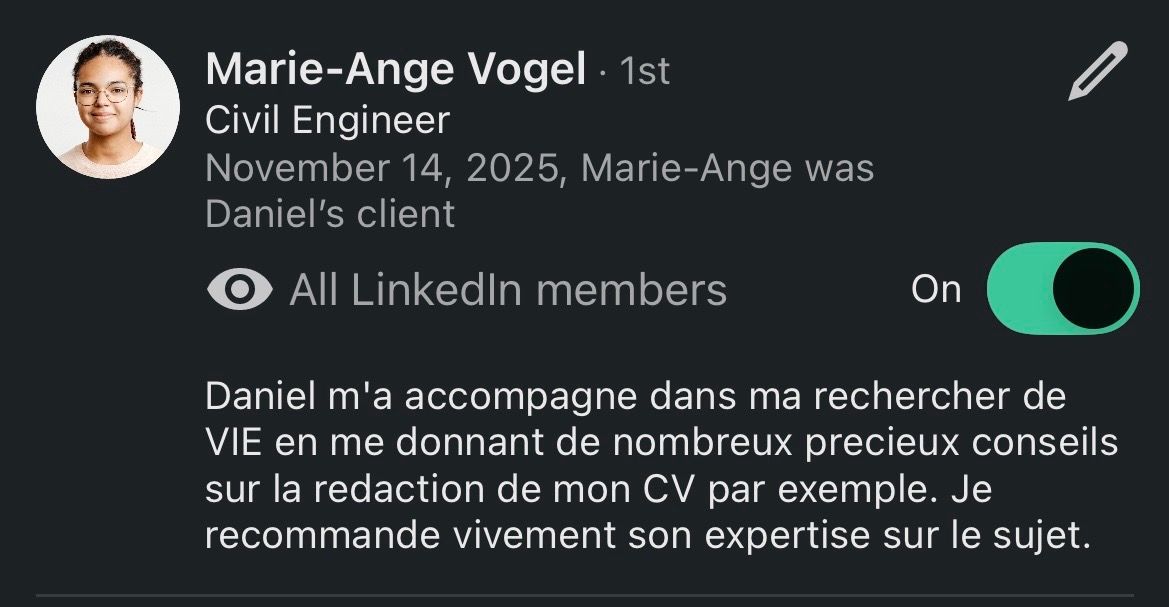 Recommandation LinkedIn