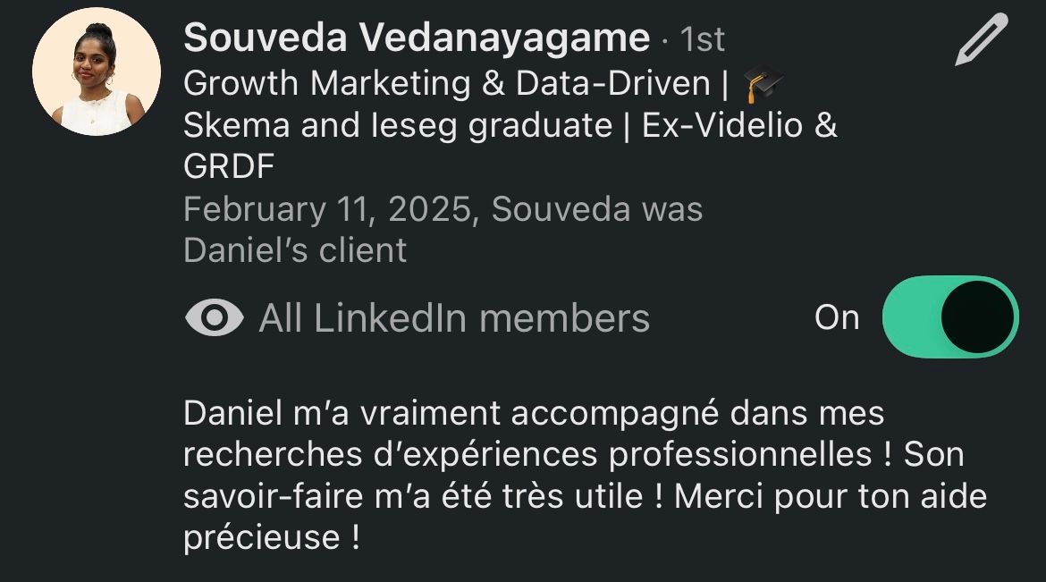 Recommandation LinkedIn