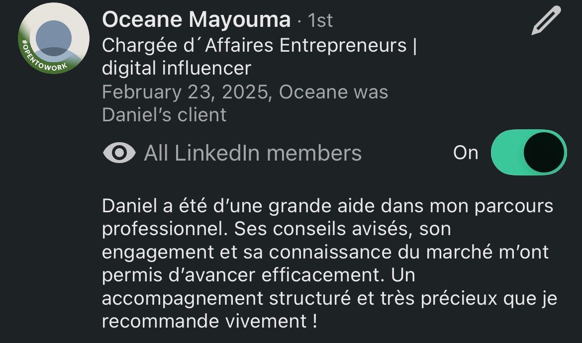 Recommandation LinkedIn