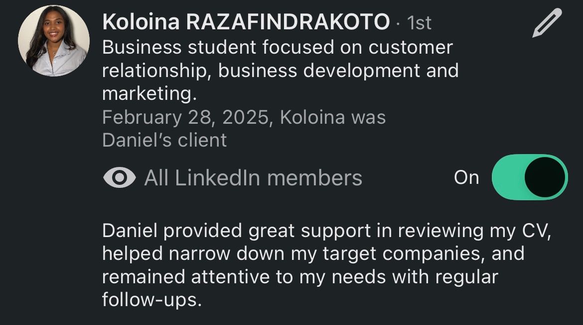 Recommandation LinkedIn