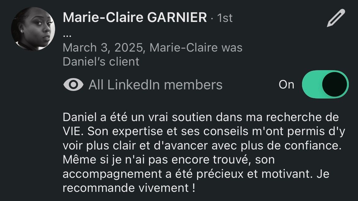 Recommandation LinkedIn