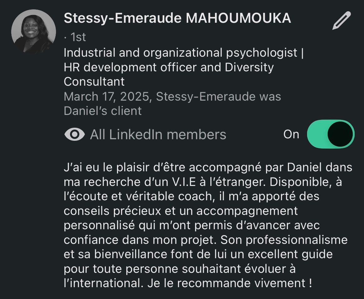 Recommandation LinkedIn