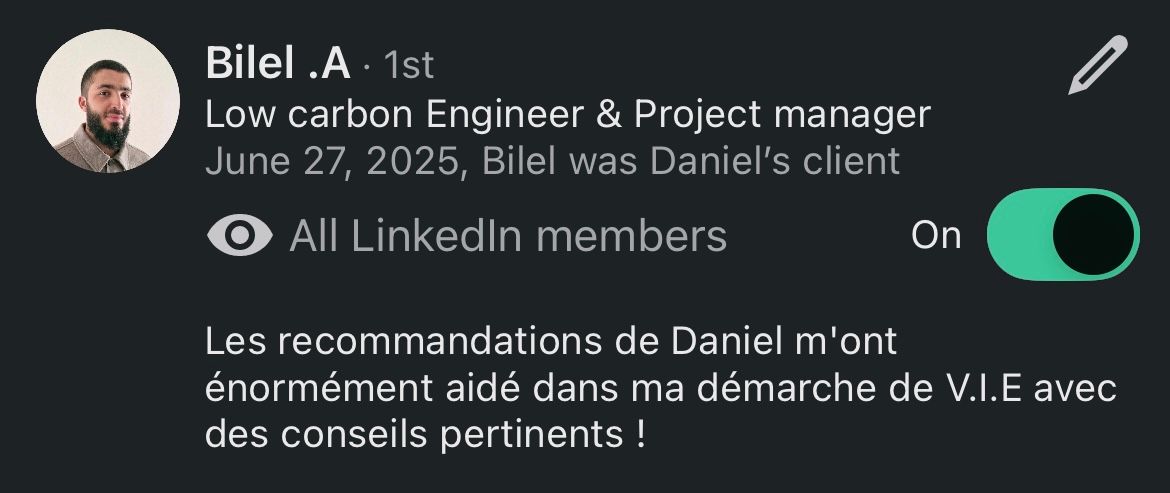 Recommandation LinkedIn