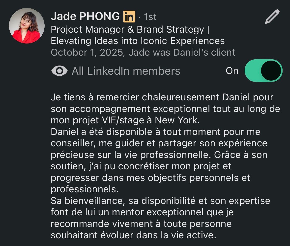 Recommandation LinkedIn