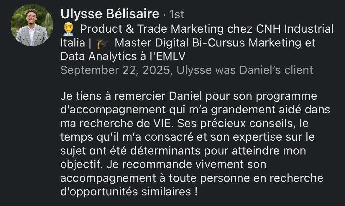 Recommandation LinkedIn