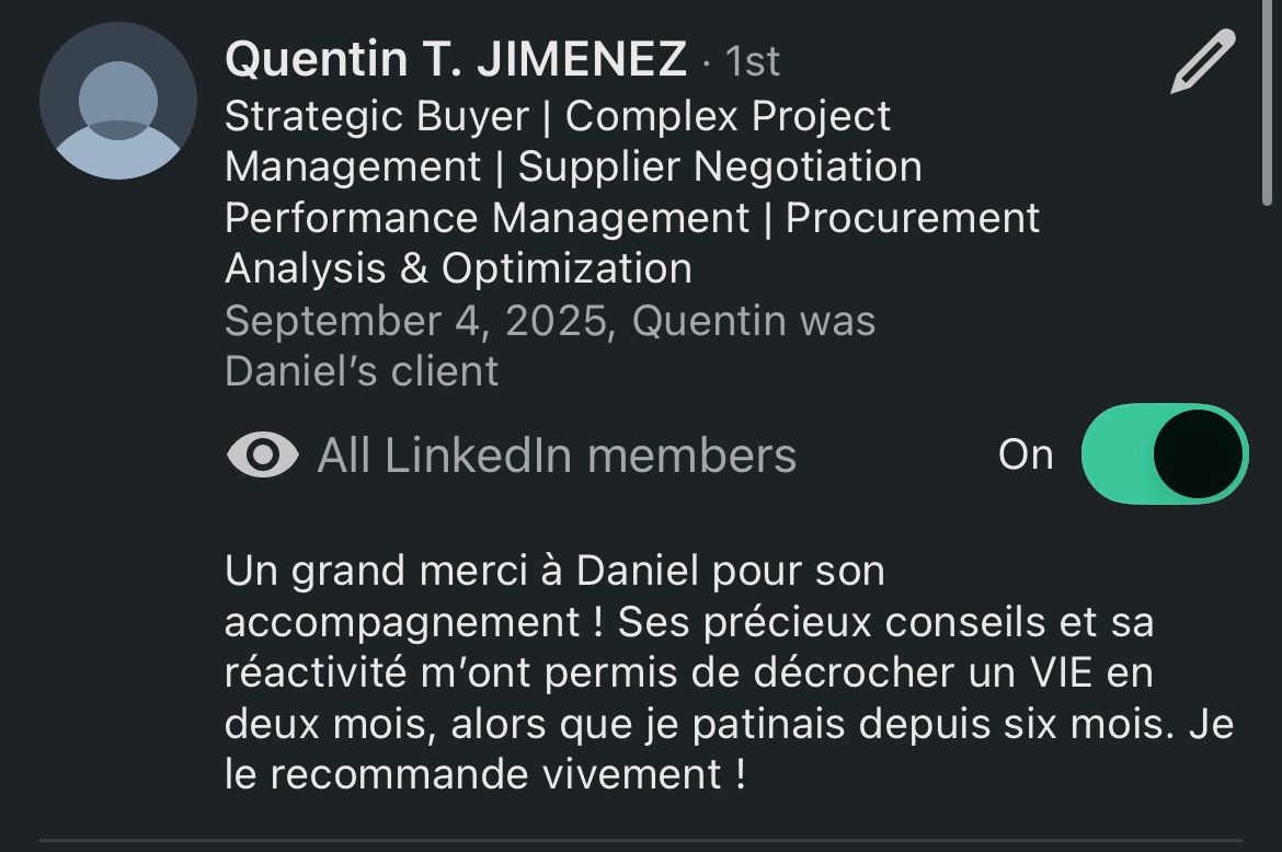 Recommandation LinkedIn