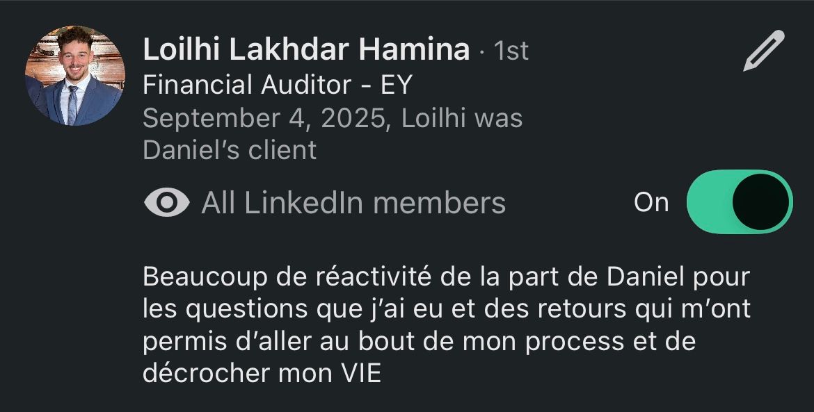 Recommandation LinkedIn