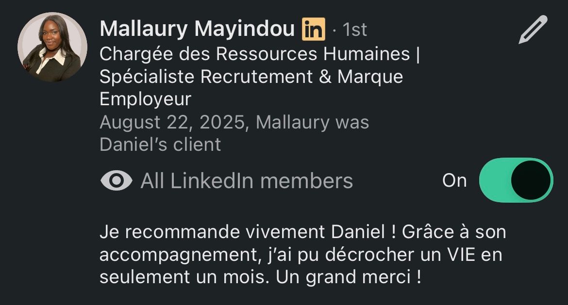 Recommandation LinkedIn