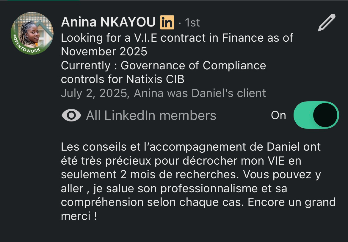 Recommandation LinkedIn
