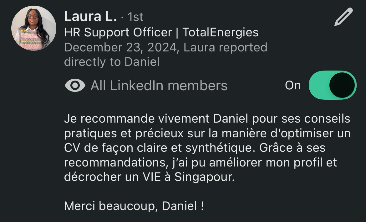 Recommandation LinkedIn