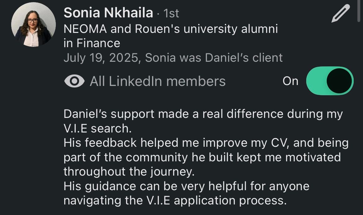 Recommandation LinkedIn