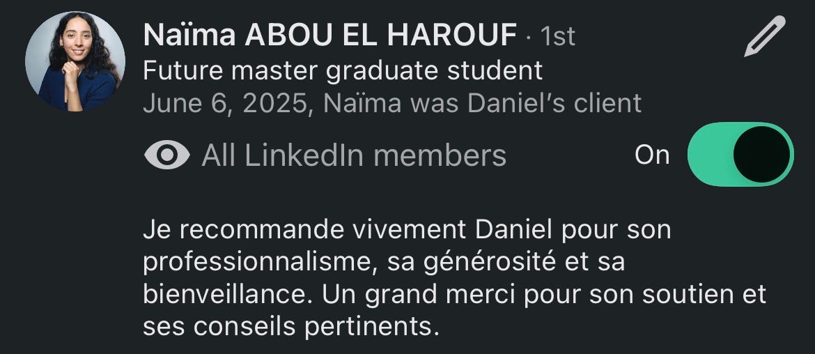 Recommandation LinkedIn