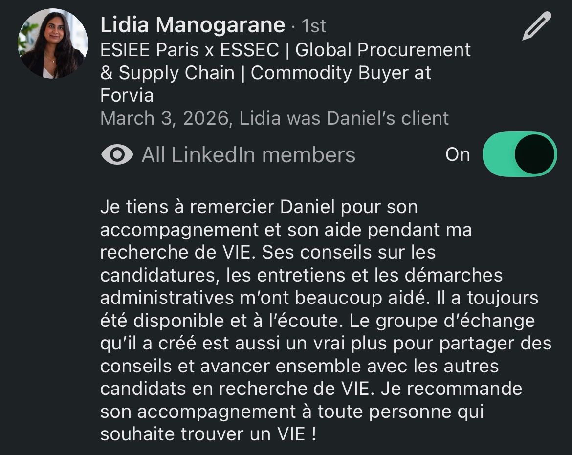 Recommandation LinkedIn