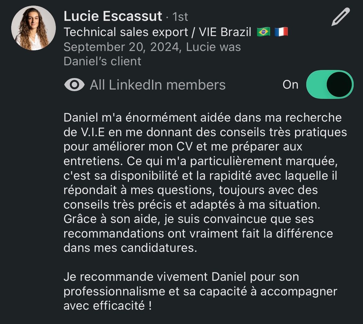 Recommandation LinkedIn