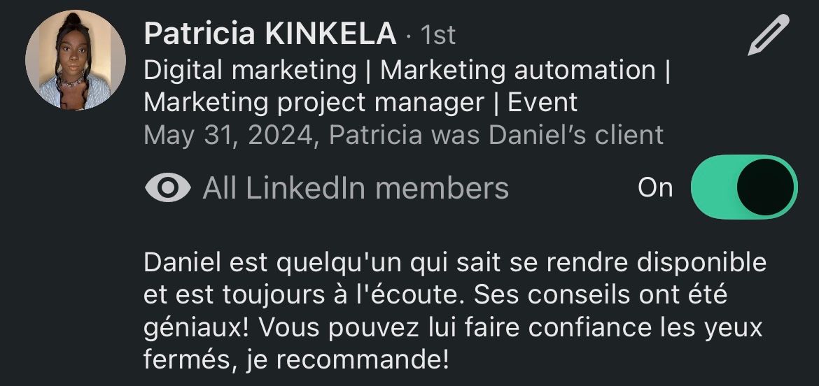 Recommandation LinkedIn