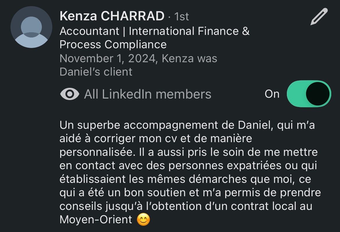 Recommandation LinkedIn