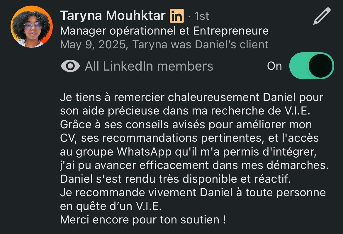 Recommandation LinkedIn