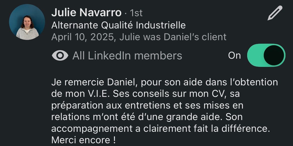 Recommandation LinkedIn