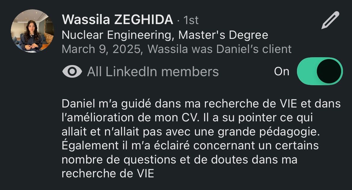Recommandation LinkedIn