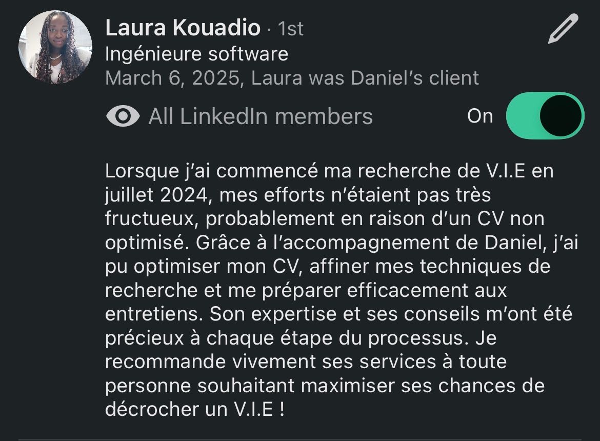 Recommandation LinkedIn
