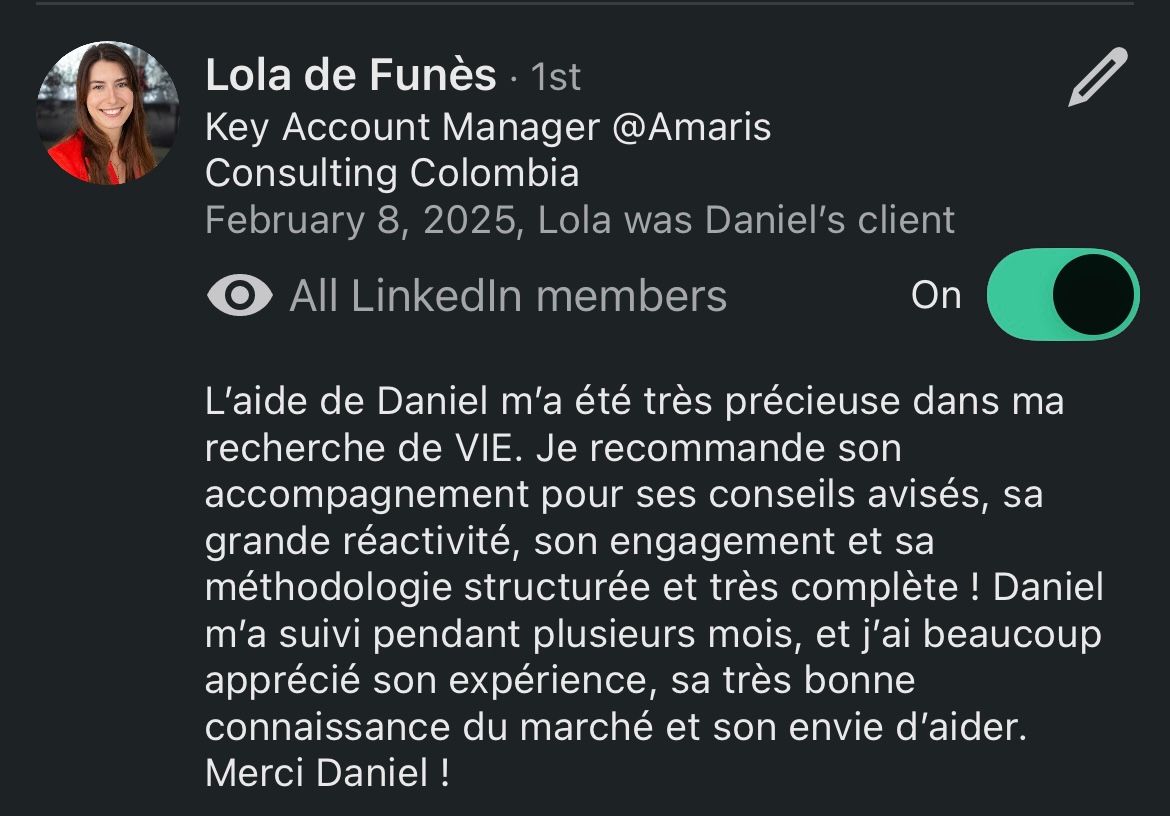 Recommandation LinkedIn