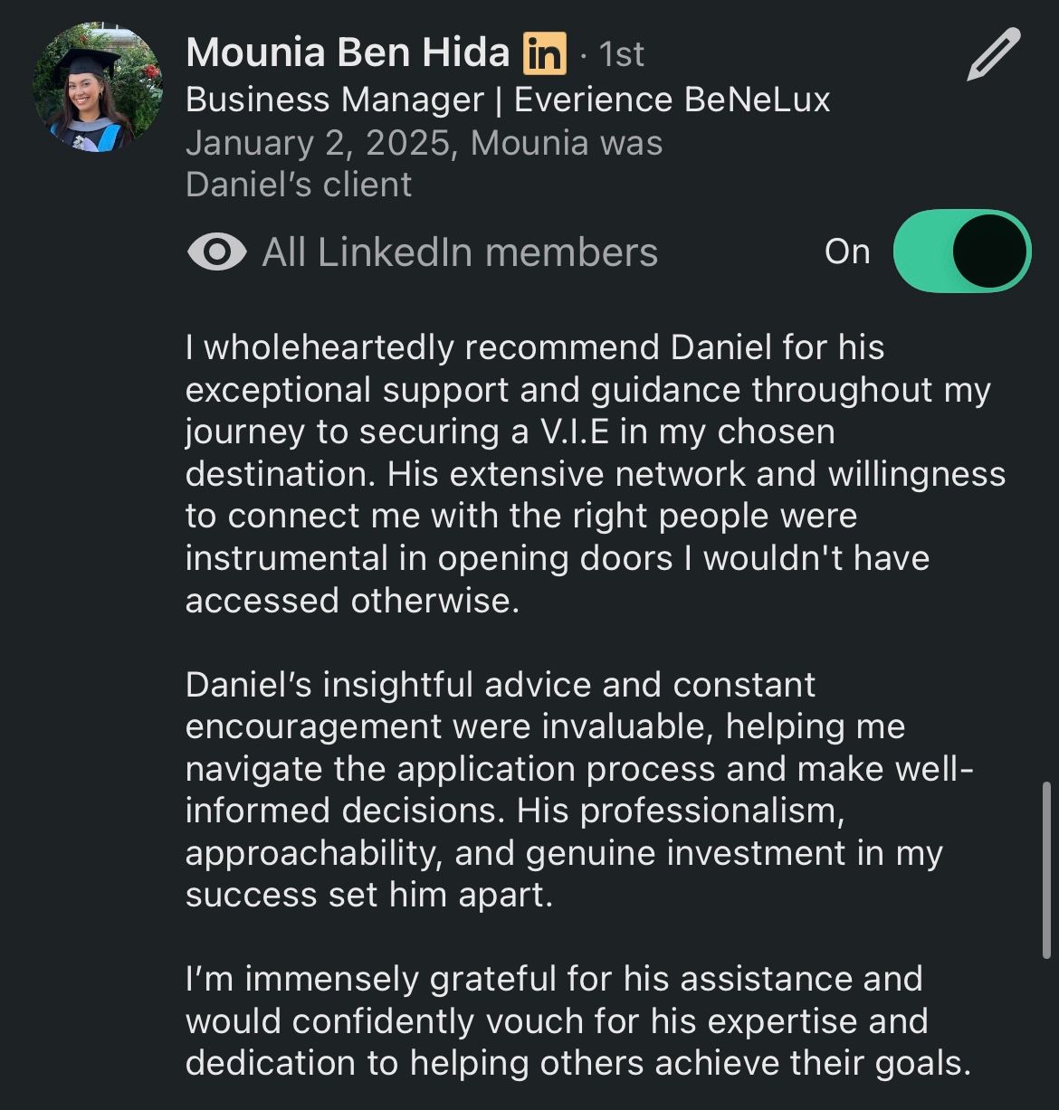 Recommandation LinkedIn
