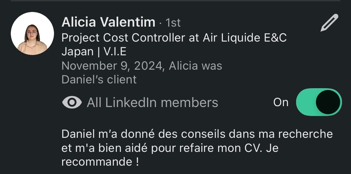 Recommandation LinkedIn
