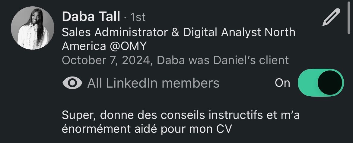 Recommandation LinkedIn