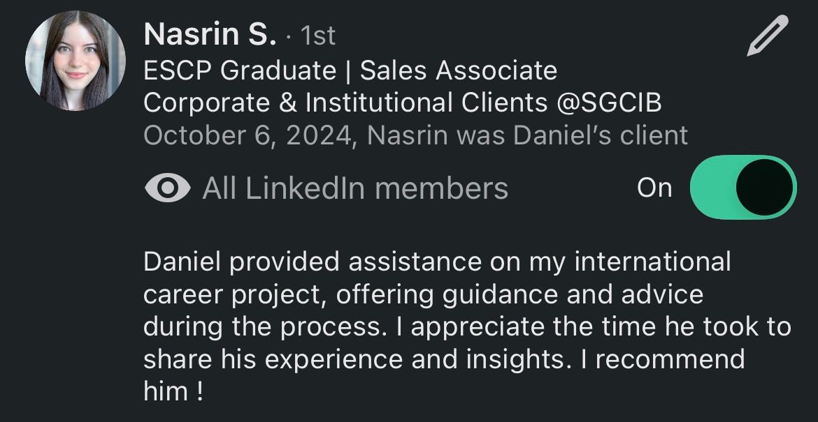 Recommandation LinkedIn