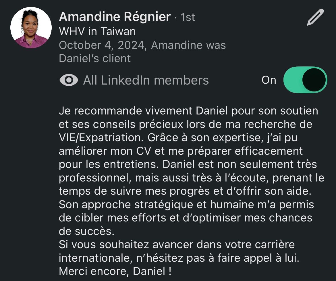 Recommandation LinkedIn