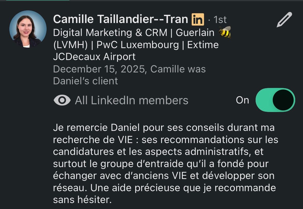 Recommandation LinkedIn