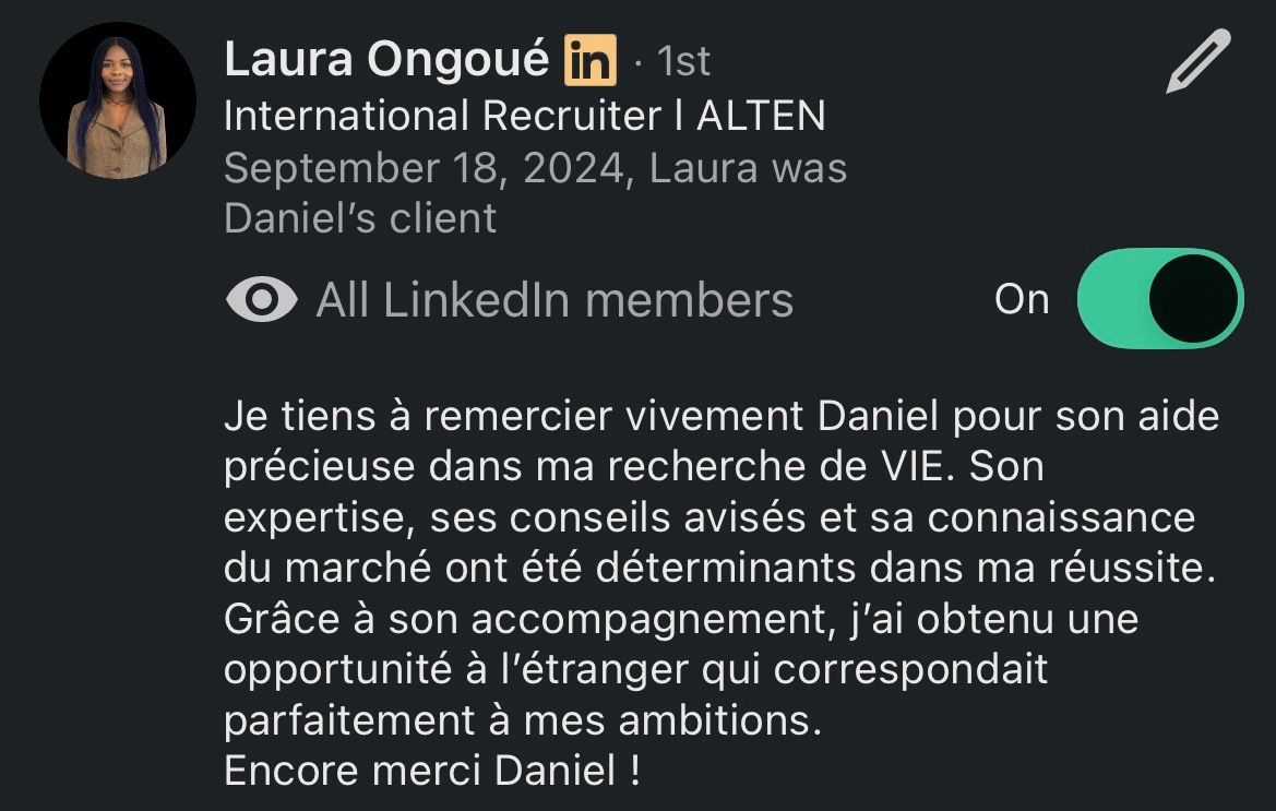 Recommandation LinkedIn