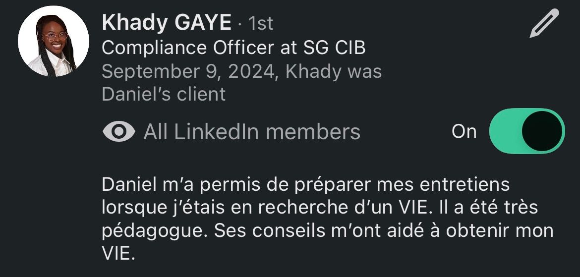 Recommandation LinkedIn