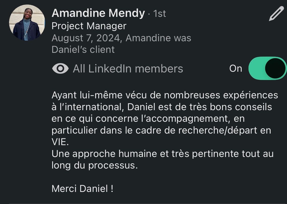 Recommandation LinkedIn