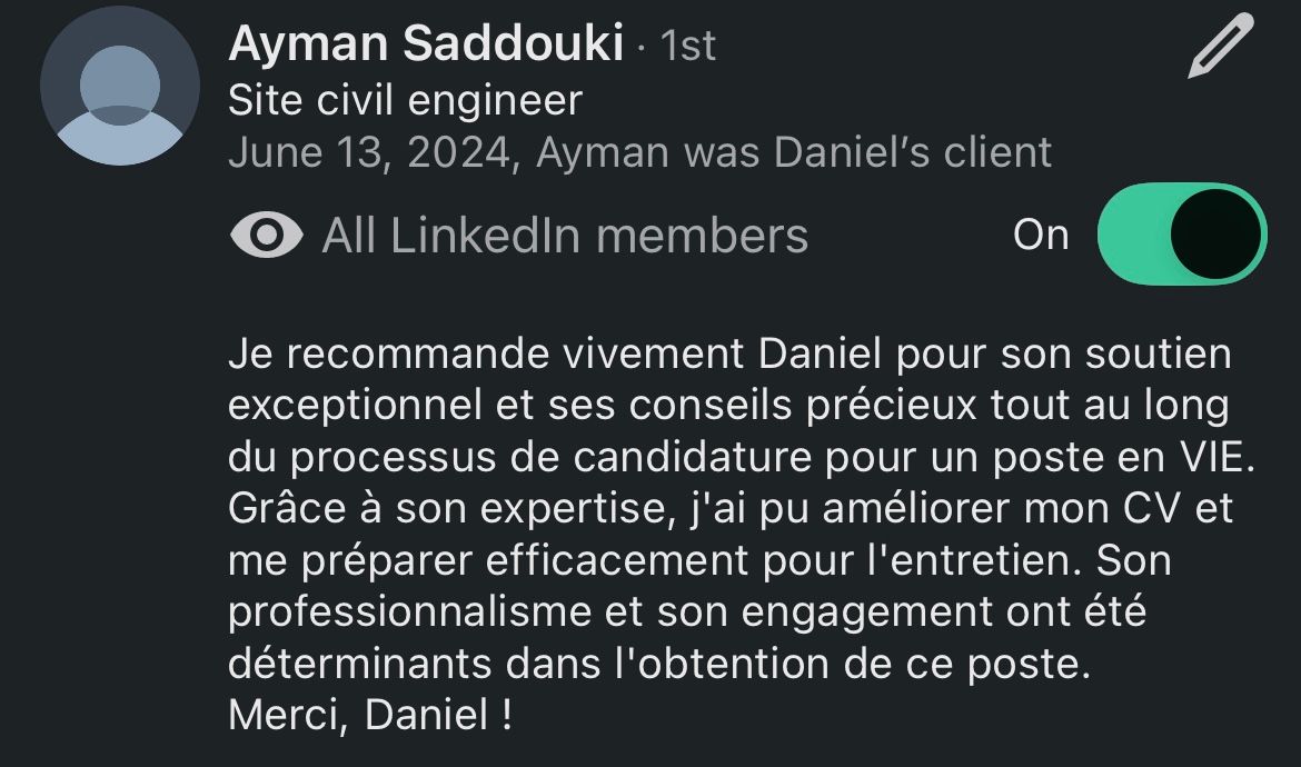 Recommandation LinkedIn