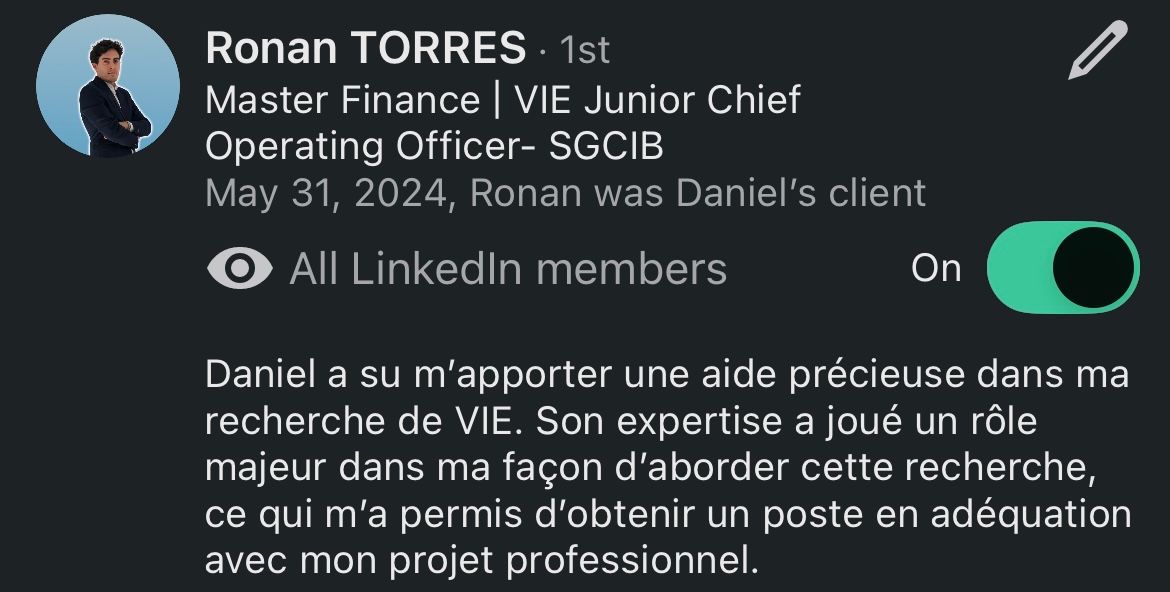 Recommandation LinkedIn