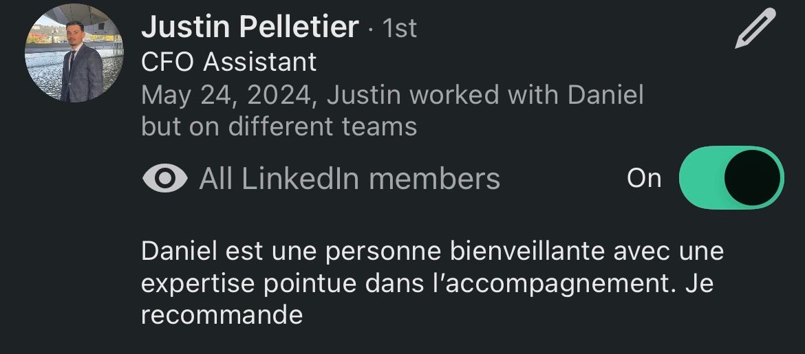 Recommandation LinkedIn