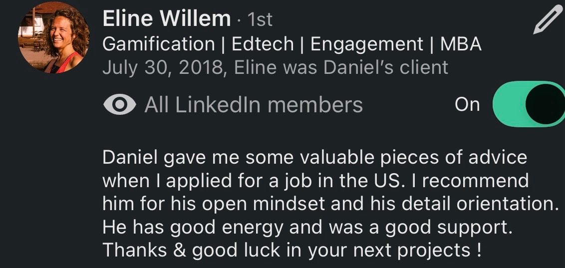 Recommandation LinkedIn
