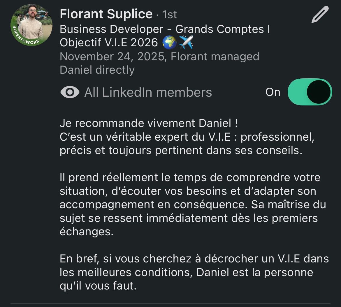 Recommandation LinkedIn