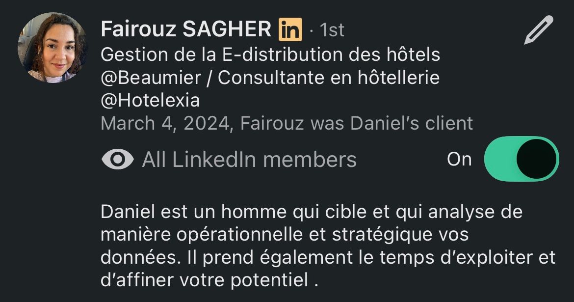 Recommandation LinkedIn